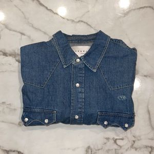 Mens Sandro denim shirt long sleeve